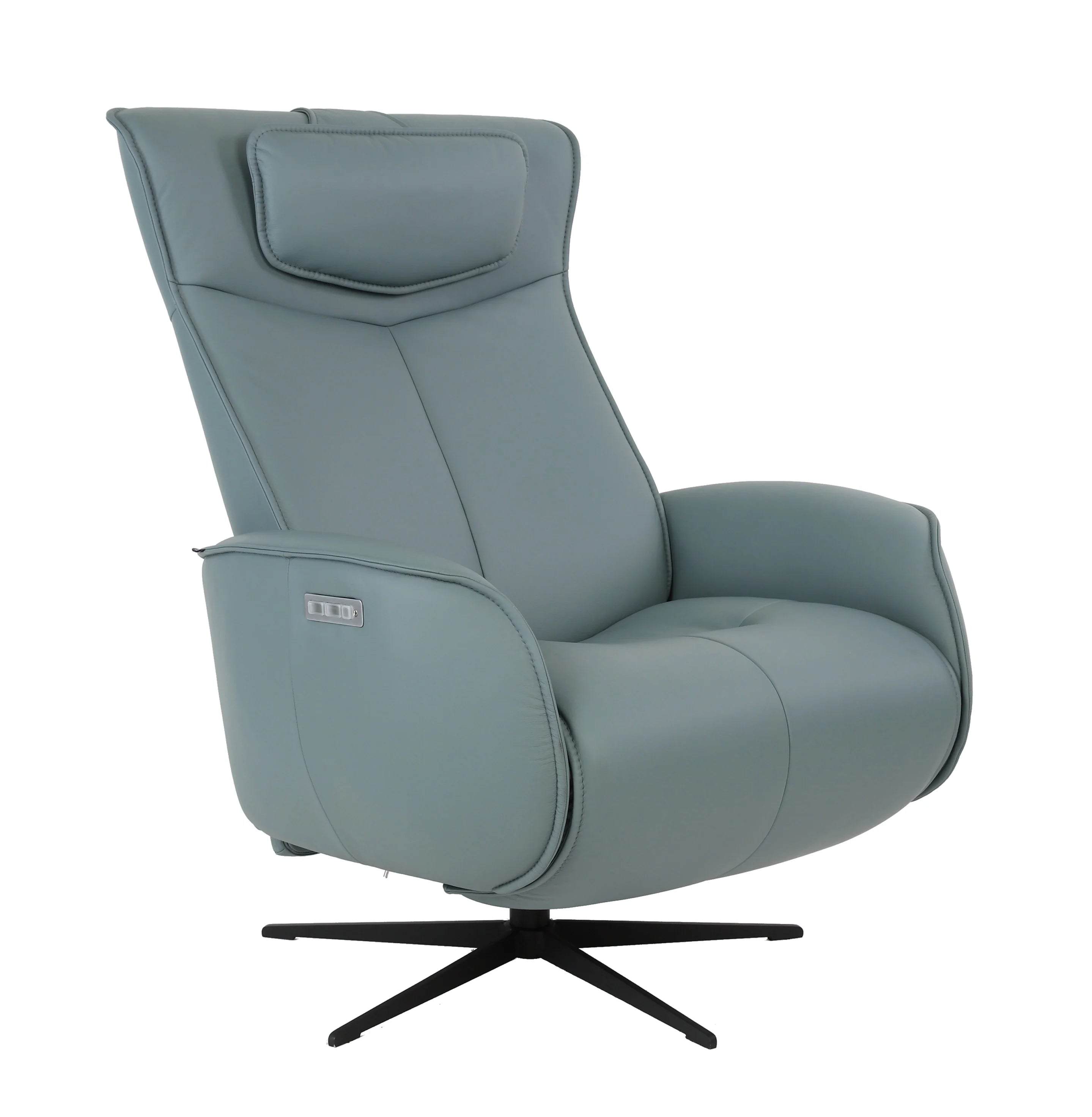 Axel Recliner with Battery in Ice | Fjords - Canal Furniture