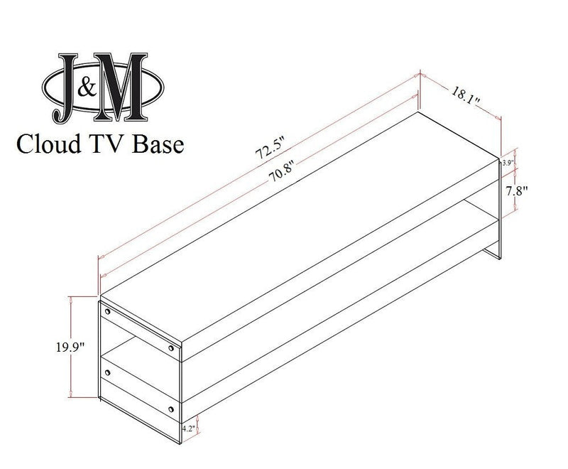 Cloud TV Base in High Gloss | J&M Furniture