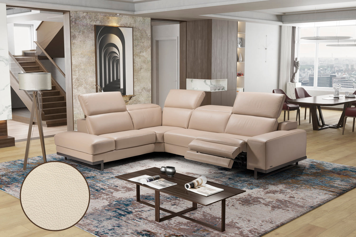 Fellini Reclining Leather Sectional | J&M Furniture - Canal Furniture