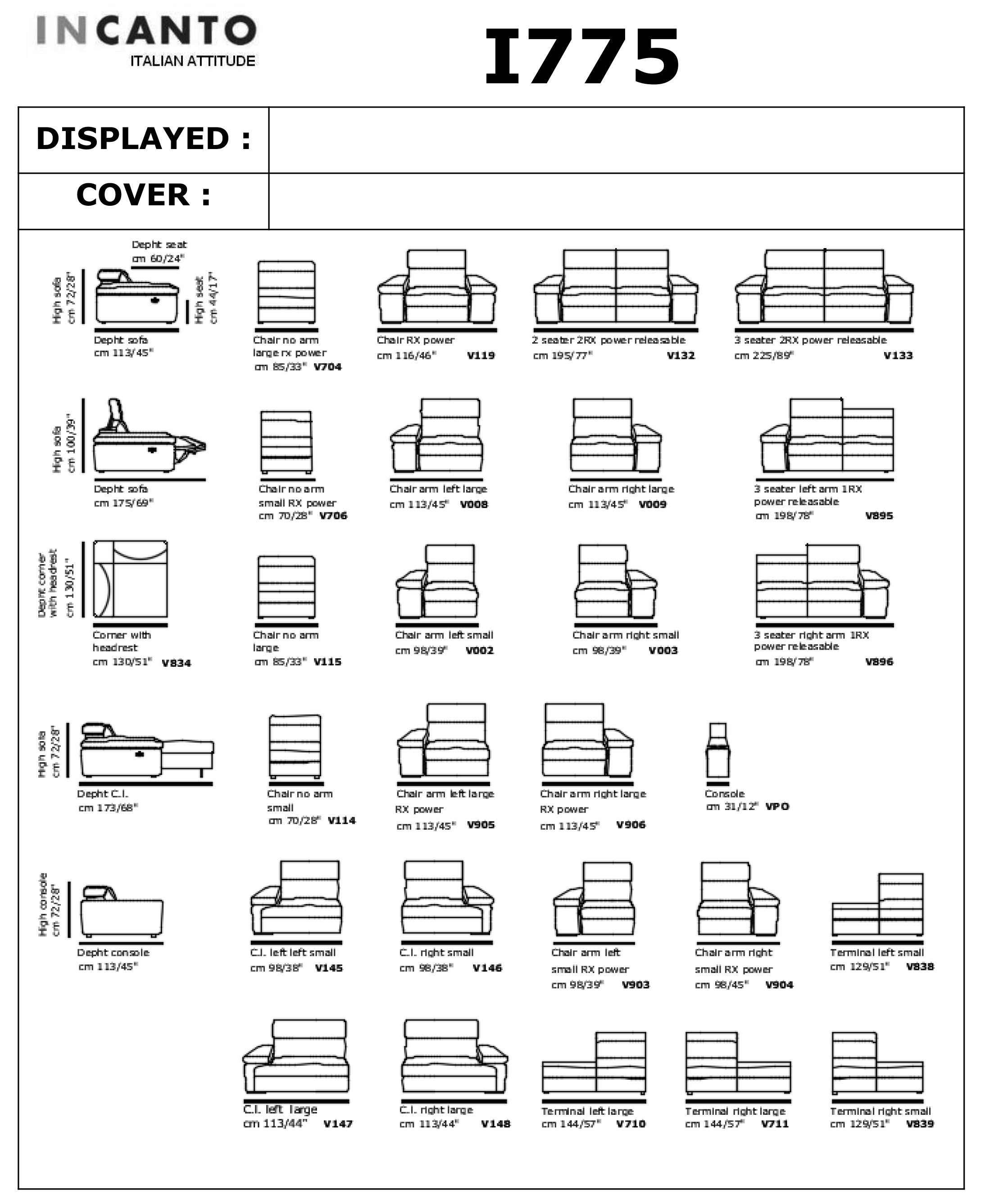 I775 Sectional Leather Sofa | Incanto - Canal Furniture