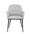Kora Leather Armchair in Light Grey | J&M Furniture