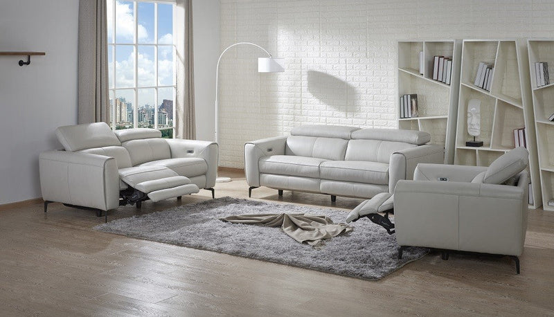 Lorenzo Reclining Loveseat in Light Gray | J&M Furniture