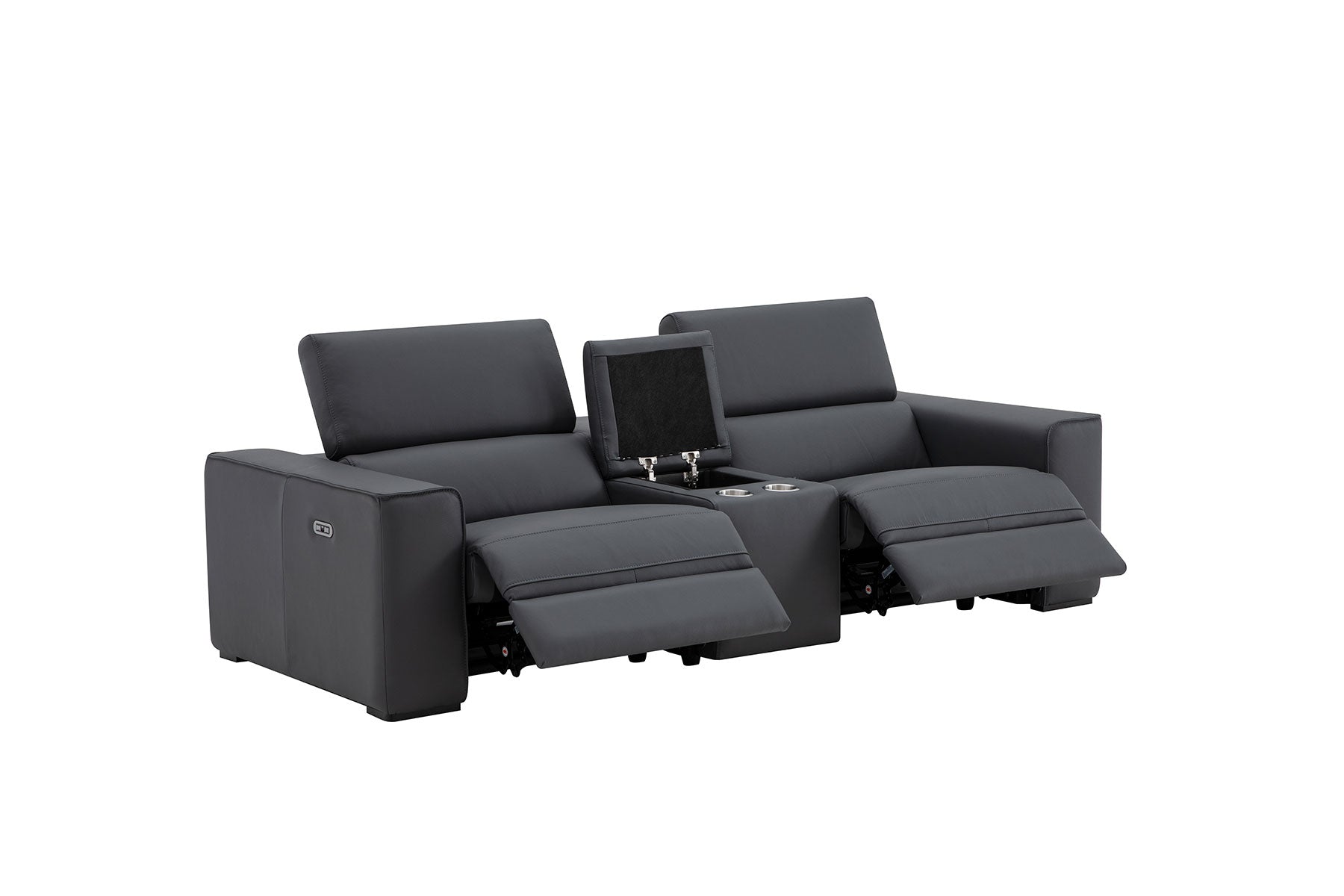 Picasso Loveseat with Console In Blue Grey | J&M Furniture - Canal Furniture