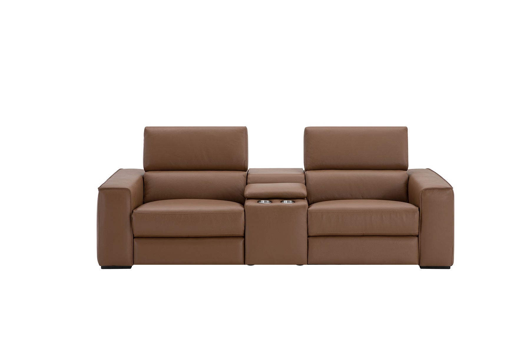 Picasso Loveseat with Console In Caramel | J&M Furniture - Canal Furniture