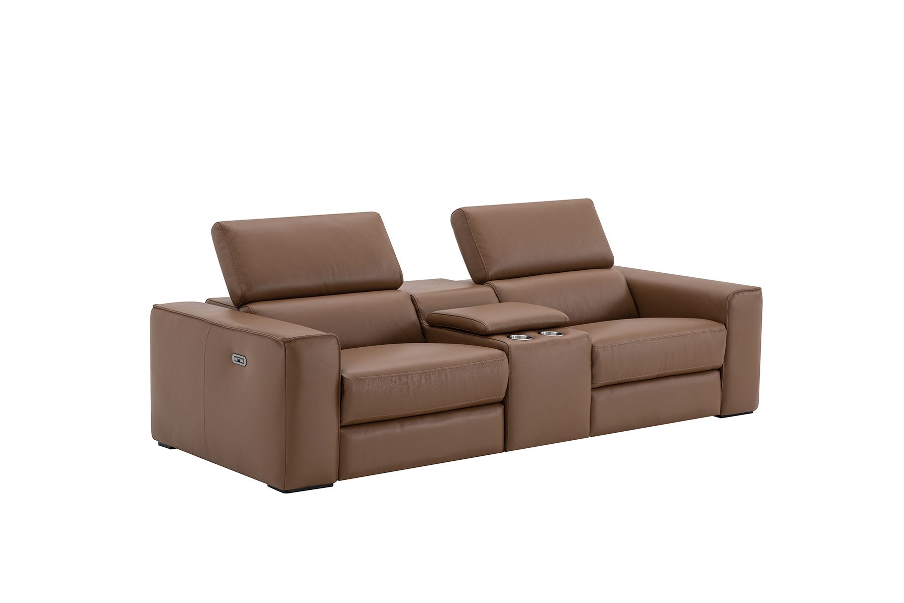 Picasso Loveseat with Console In Caramel | J&M Furniture - Canal Furniture