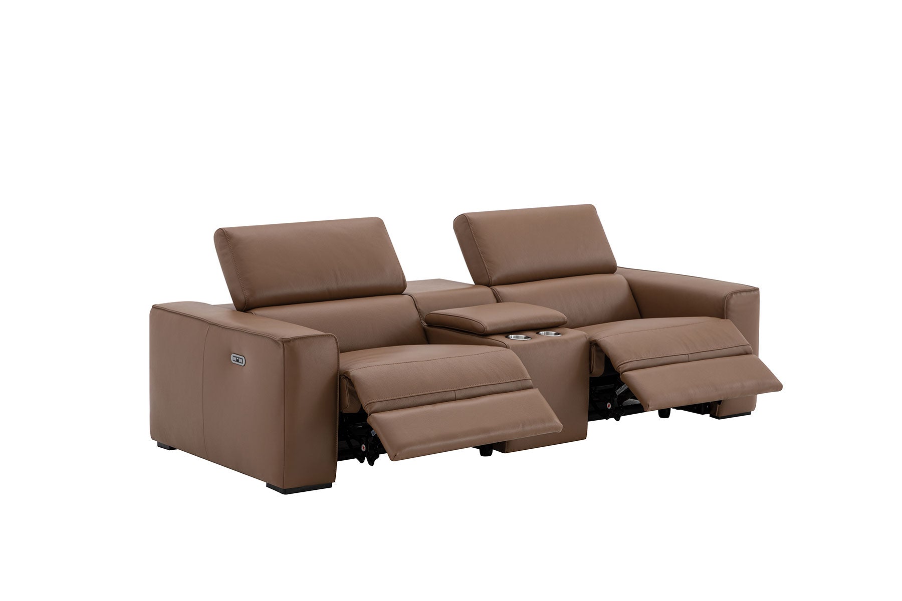 Picasso Loveseat with Console In Caramel | J&M Furniture - Canal Furniture