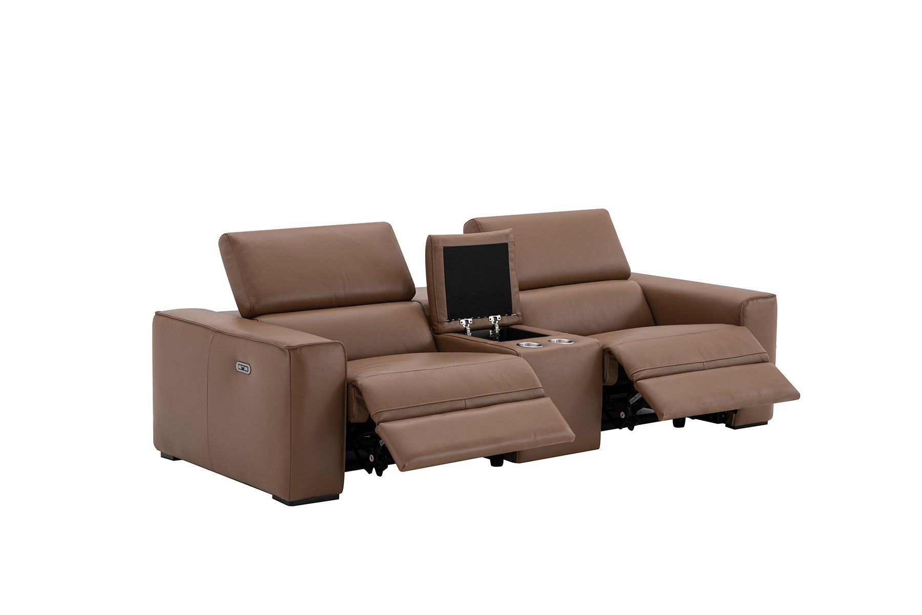 Picasso Loveseat with Console In Caramel | J&M Furniture - Canal Furniture