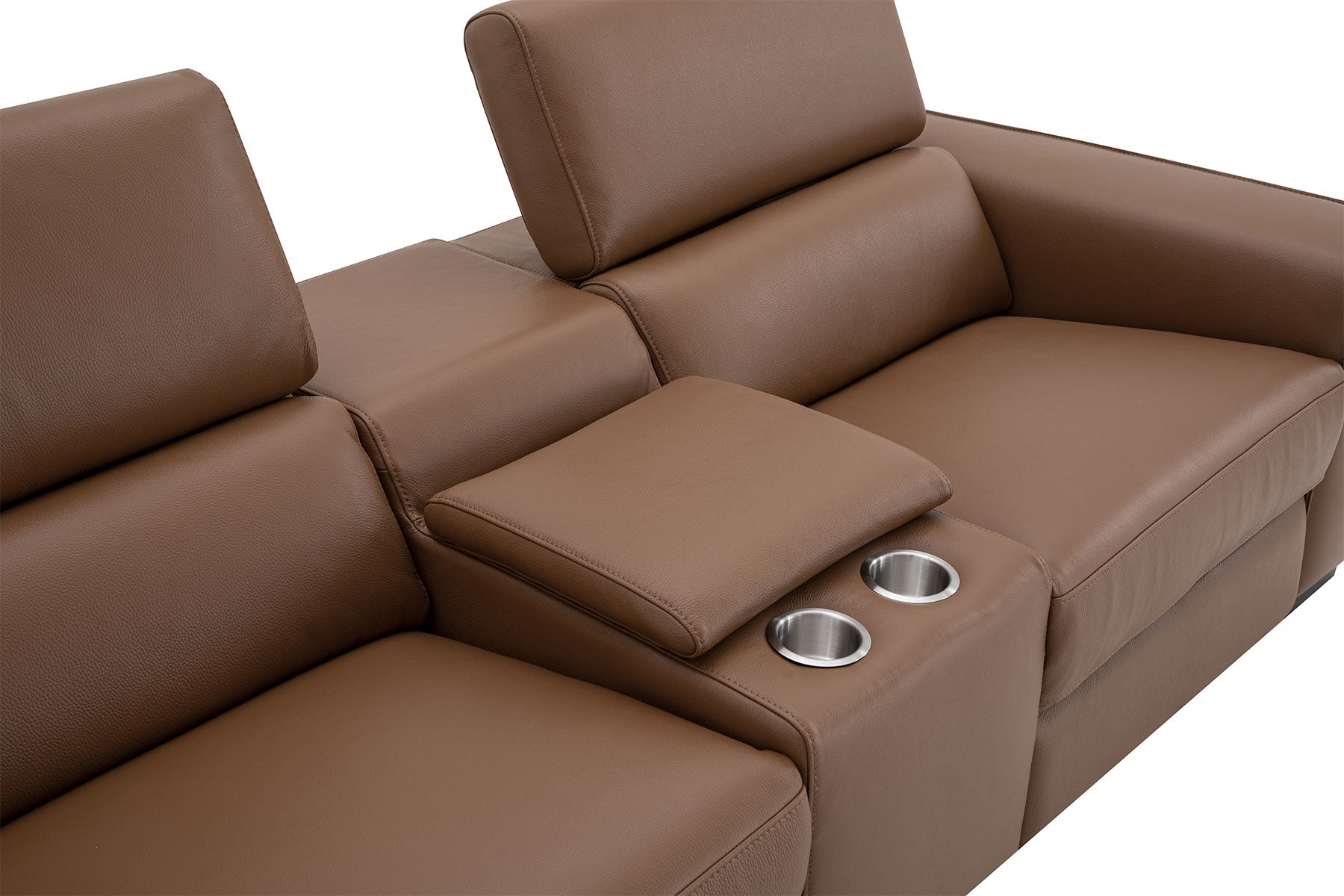 Picasso Loveseat with Console In Caramel | J&M Furniture - Canal Furniture