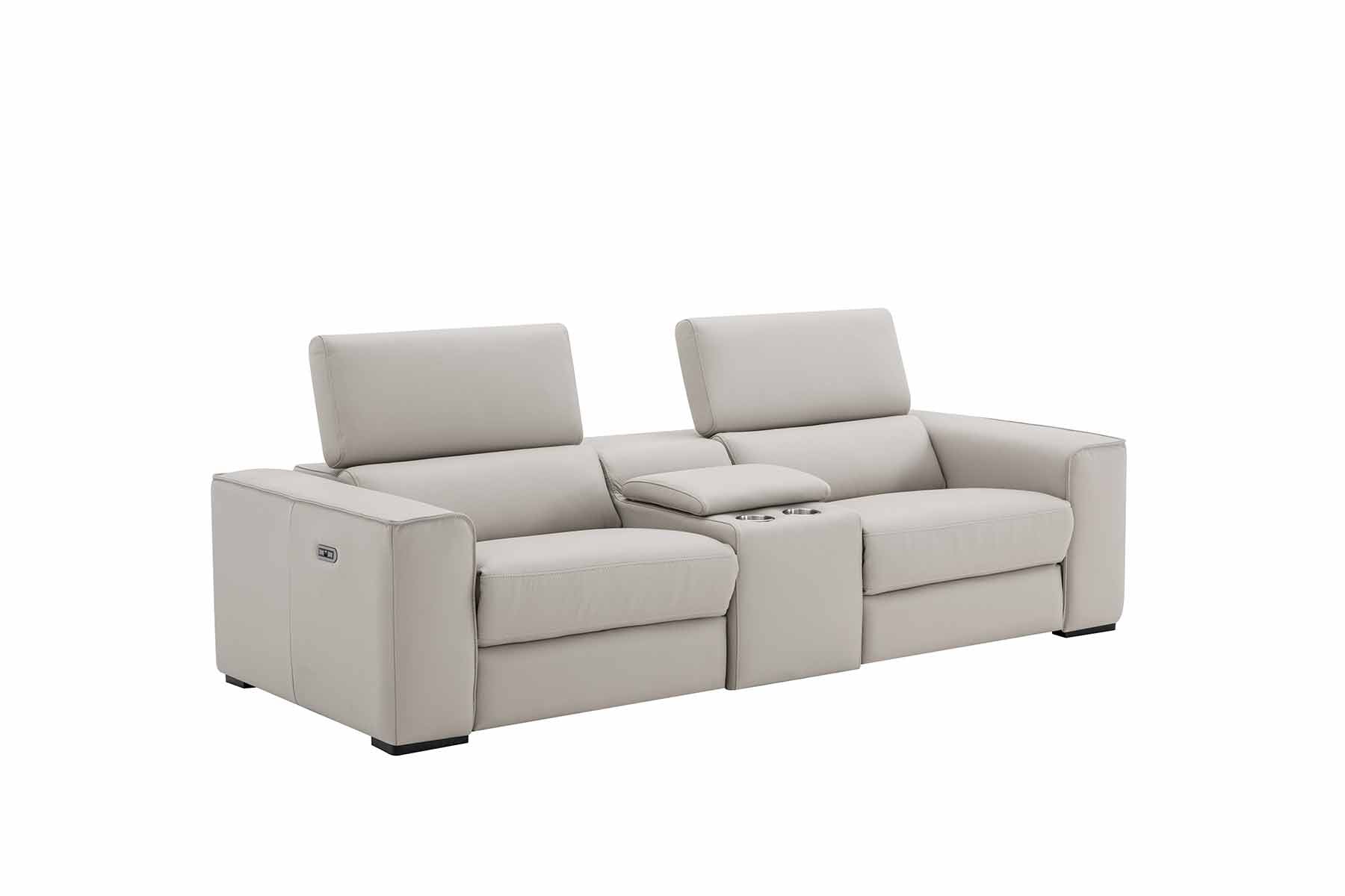Picasso Loveseat with Console In Silver Grey | J&M Furniture - Canal Furniture