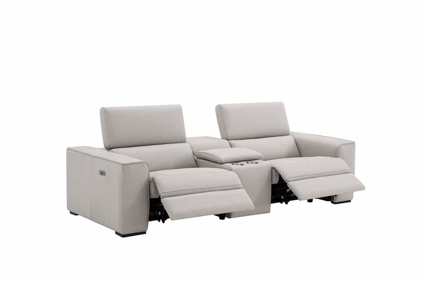 Picasso Loveseat with Console In Silver Grey | J&M Furniture - Canal Furniture