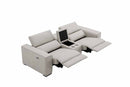 Picasso Loveseat with Console In Silver Grey | J&M Furniture