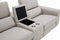 Picasso Loveseat with Console In Silver Grey | J&M Furniture