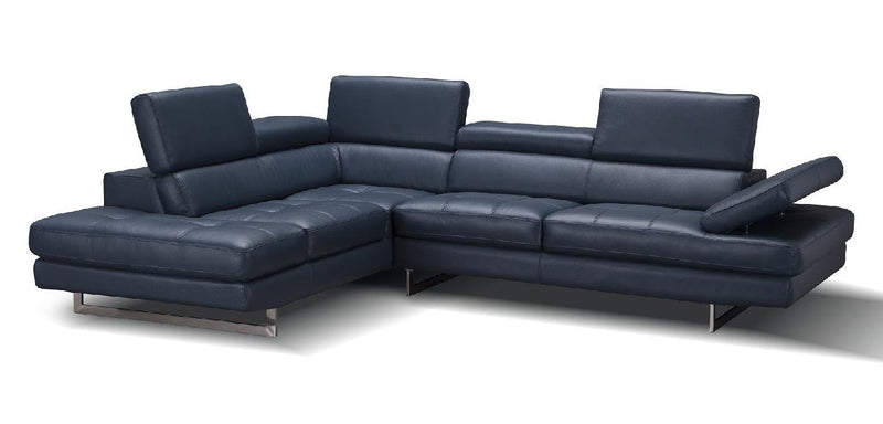 Forza A761 Italian Leather Sectional In Freesia