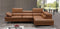 Forza A761 Italian Leather Sectional In Maroon