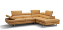 Forza A761 Italian Leather Sectional In Freesia