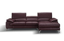 A973b Premium Leather Mini Sectional in Black | J&M Furniture