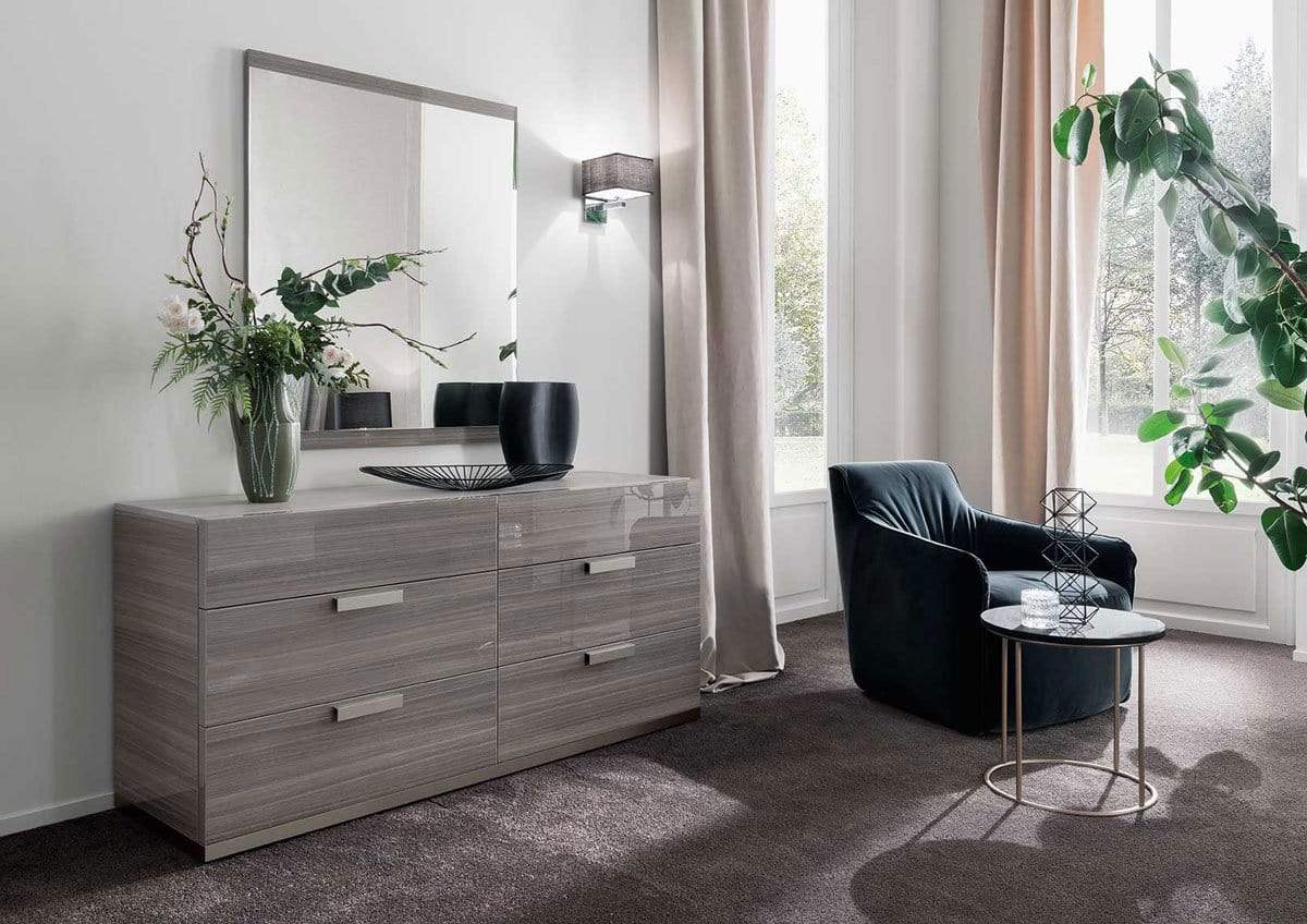 Alf Italia Bedroom Sets Iris Platform Bed w/ Upholstered Headboard