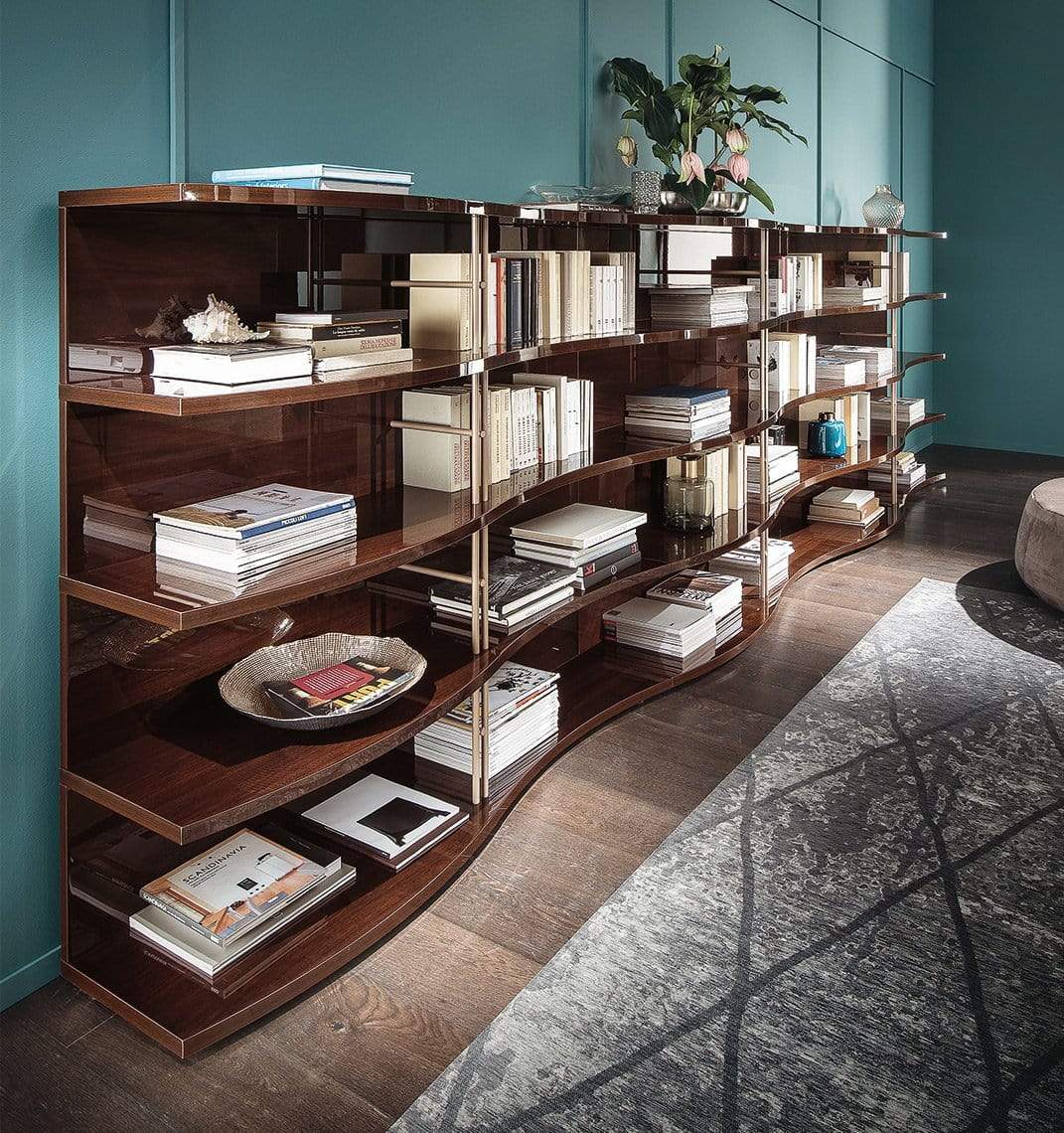 Alf Italia Bookcases Bellagio Bookcase Coffee Walnut