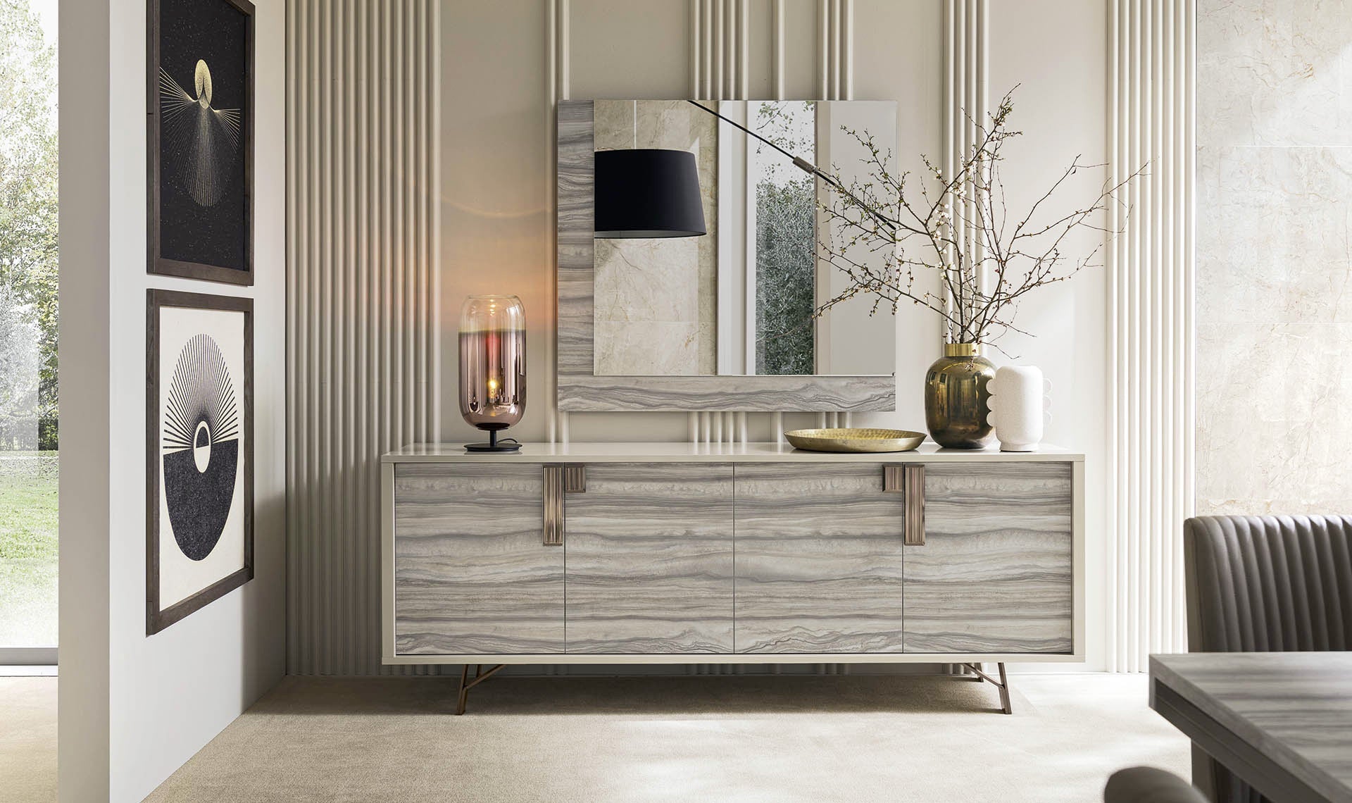 Alf Italia Mirror Jupiter Buffet/Dresser Mirror
