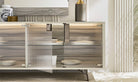 Alf Italia Sideboards & Buffet Jupiter 4 Glass Door Buffet - 82"