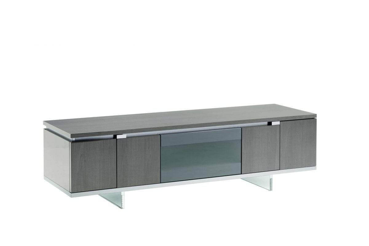 家具 al5500 Athena Modern TV Base in High Gloss Walnut – ItalMod Furniture
