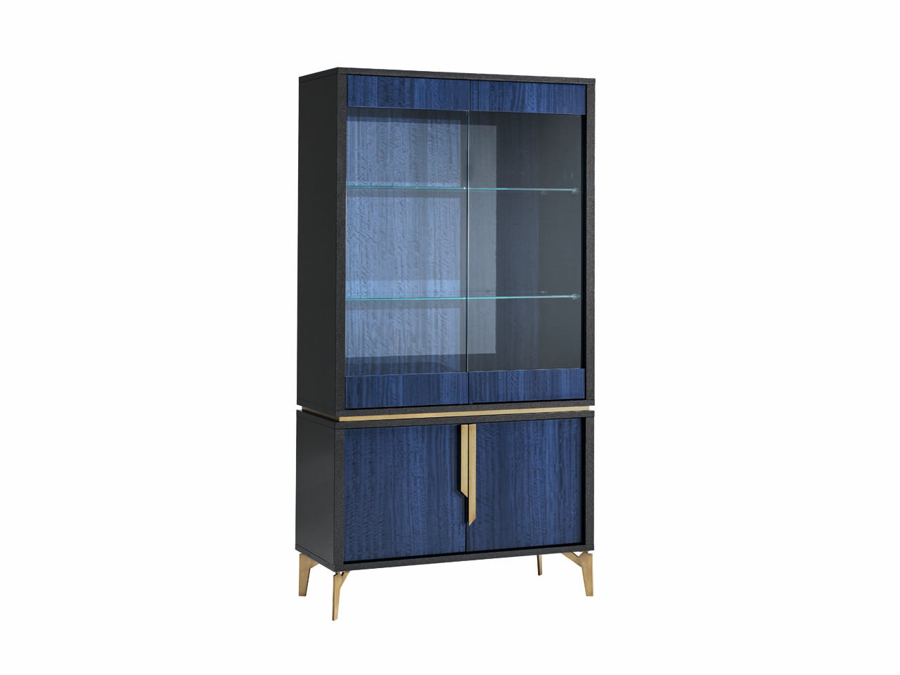 Oceanum 2 Door Curio - Canal Furniture