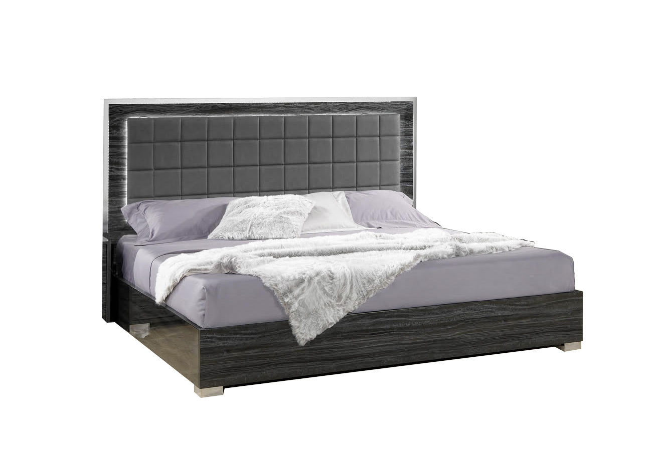 Alice Bed in Gloss Grey | J&M Furniture - Canal Furniture