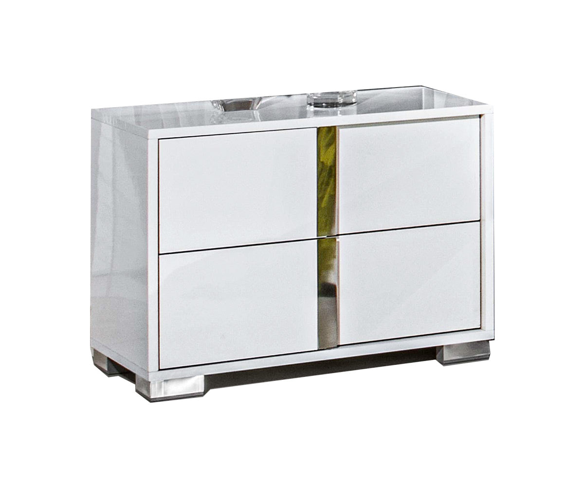 Alice Gloss White Nightstand - Canal Furniture