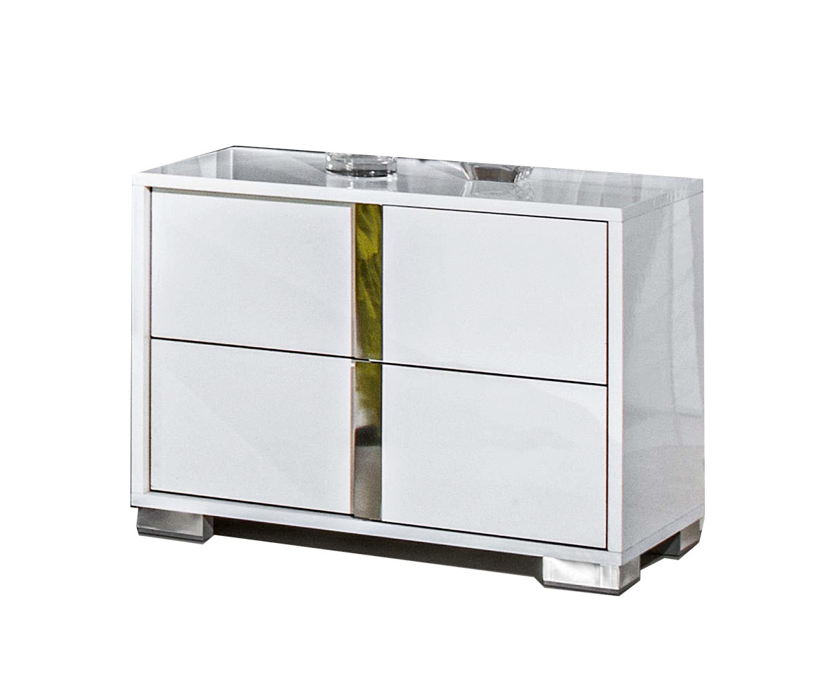 Alice Gloss White Nightstand - Canal Furniture