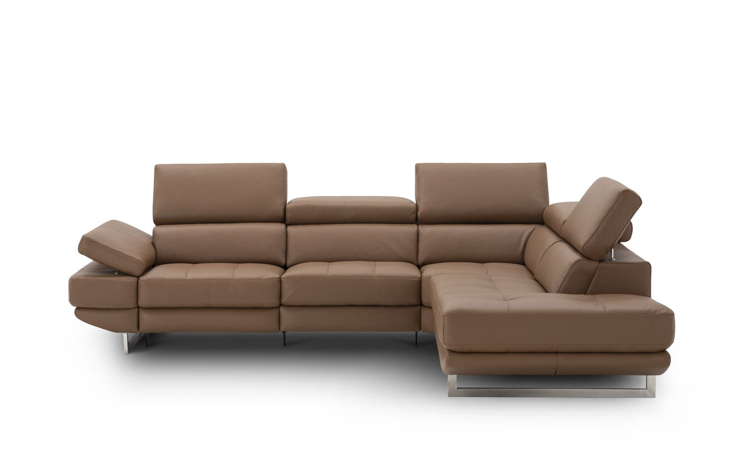 Annalaise Recliner Leather Sectional in Caramel | J&M Furniture - Canal Furniture