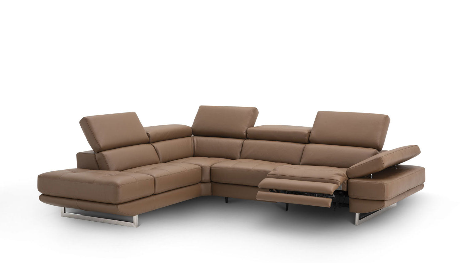 Annalaise Recliner Leather Sectional in Caramel | J&M Furniture - Canal Furniture