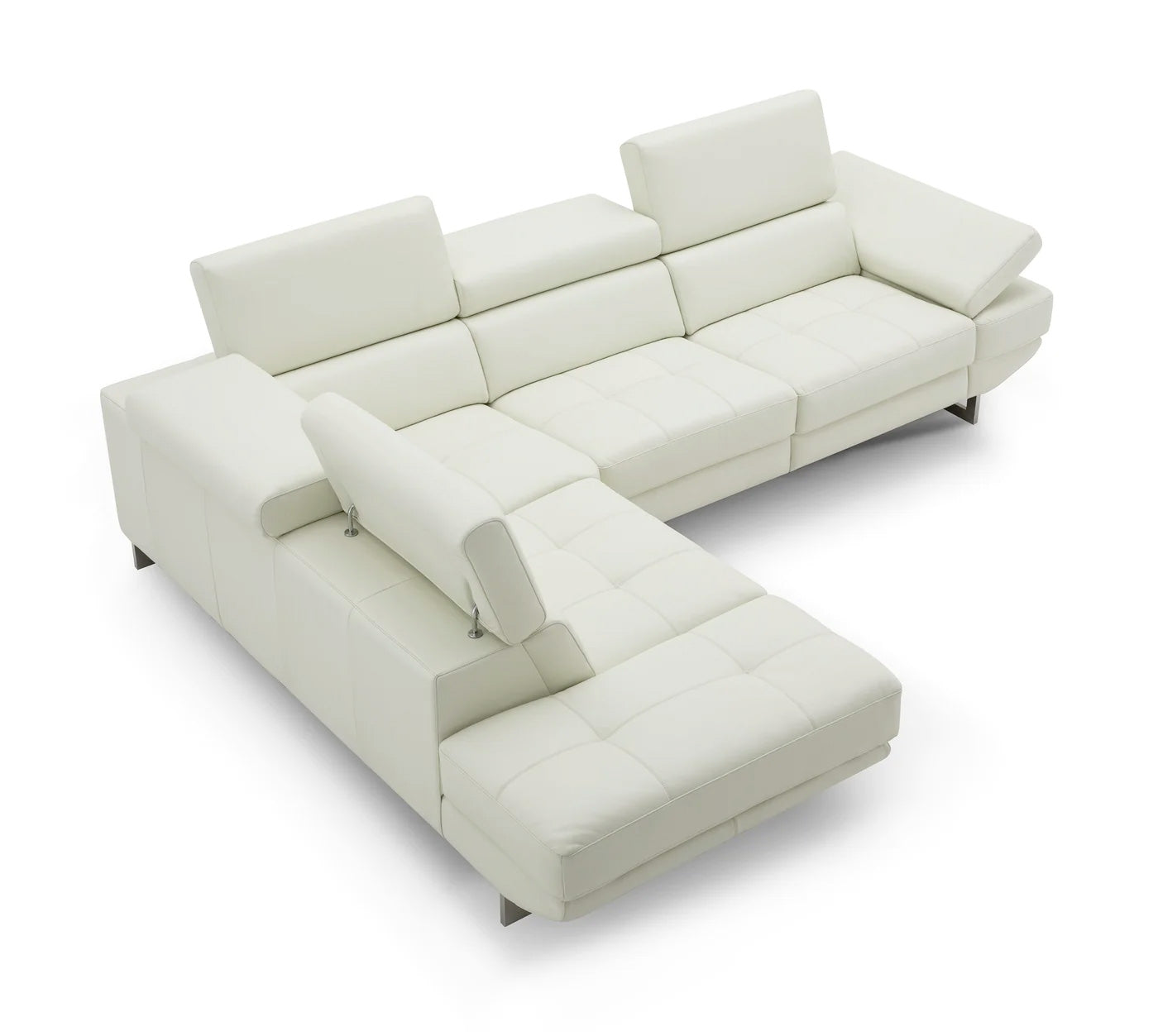 Annalaise Reclining Leather Sectional in Snow White | J&M Furniture - Canal Furniture