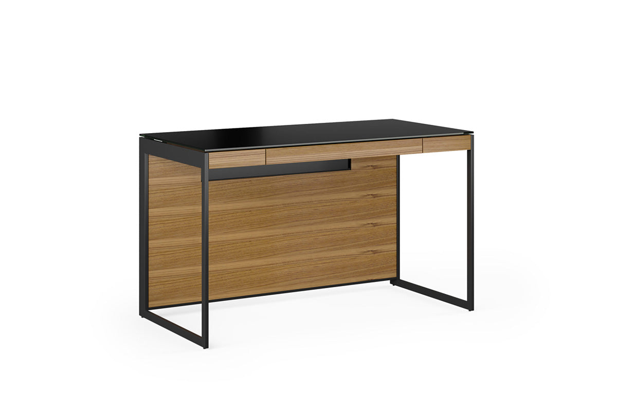 BDI Compact Desk Natural Walnut (WL) / Black (B) Sequel 20 6103 Small Office Desk | BDI Furniture