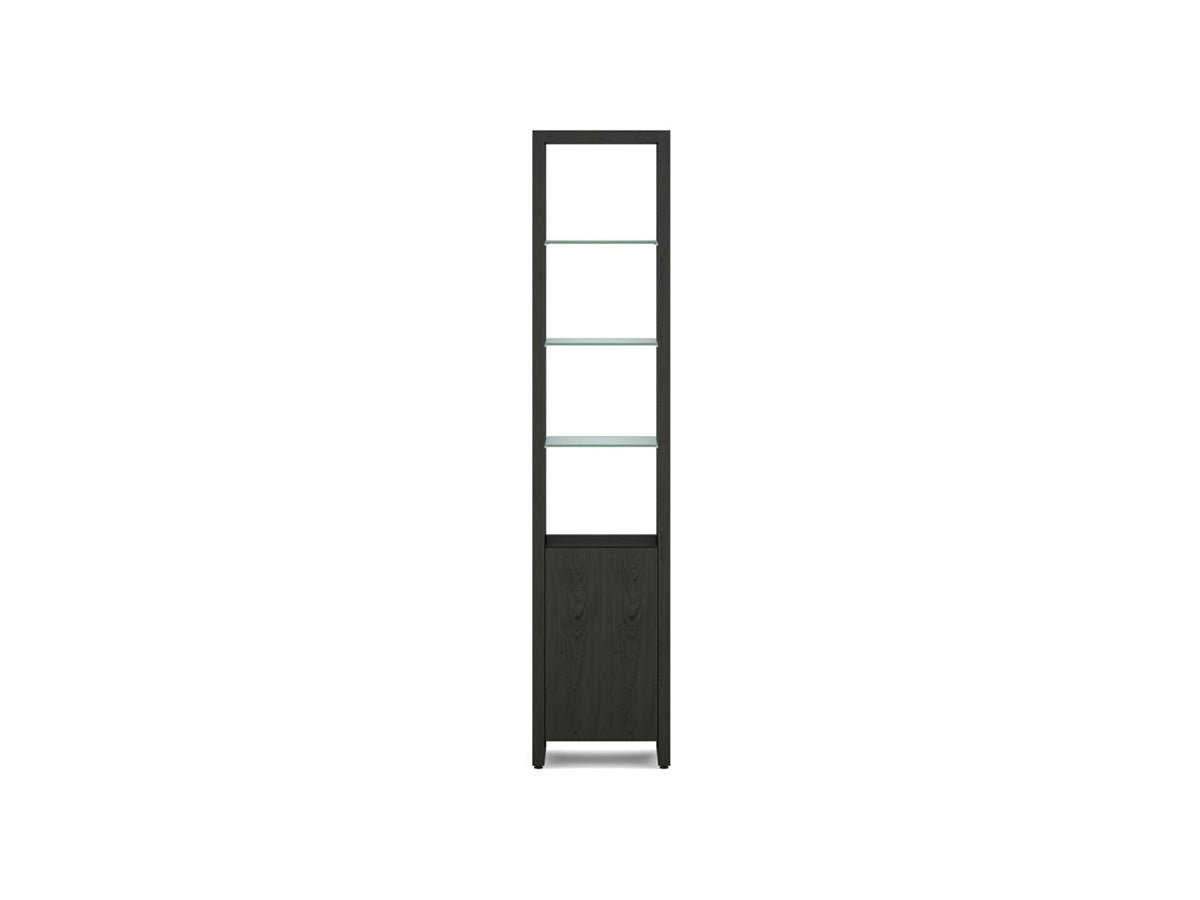 BDI Display & Storage Charcoal Stained Ash (crl) Linea Expandable Narrow Bookshelf 5801 | BDI Furniture