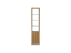 BDI Display & Storage Natural Walnut (wl) Linea Expandable Narrow Bookshelf 5801 | BDI Furniture