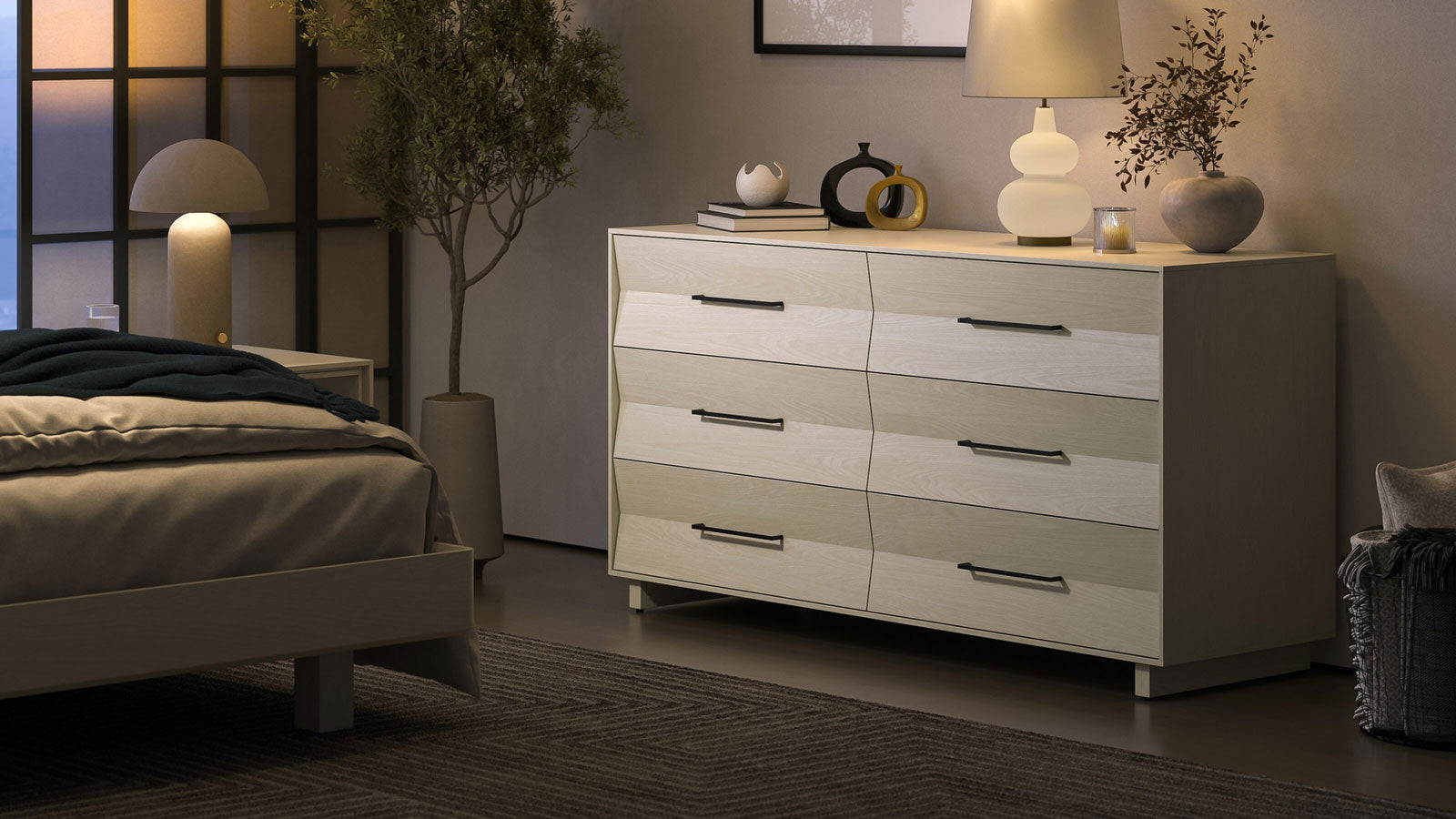 Kava Dresser in Washed Oak - 9686 – ItalMod Furniture