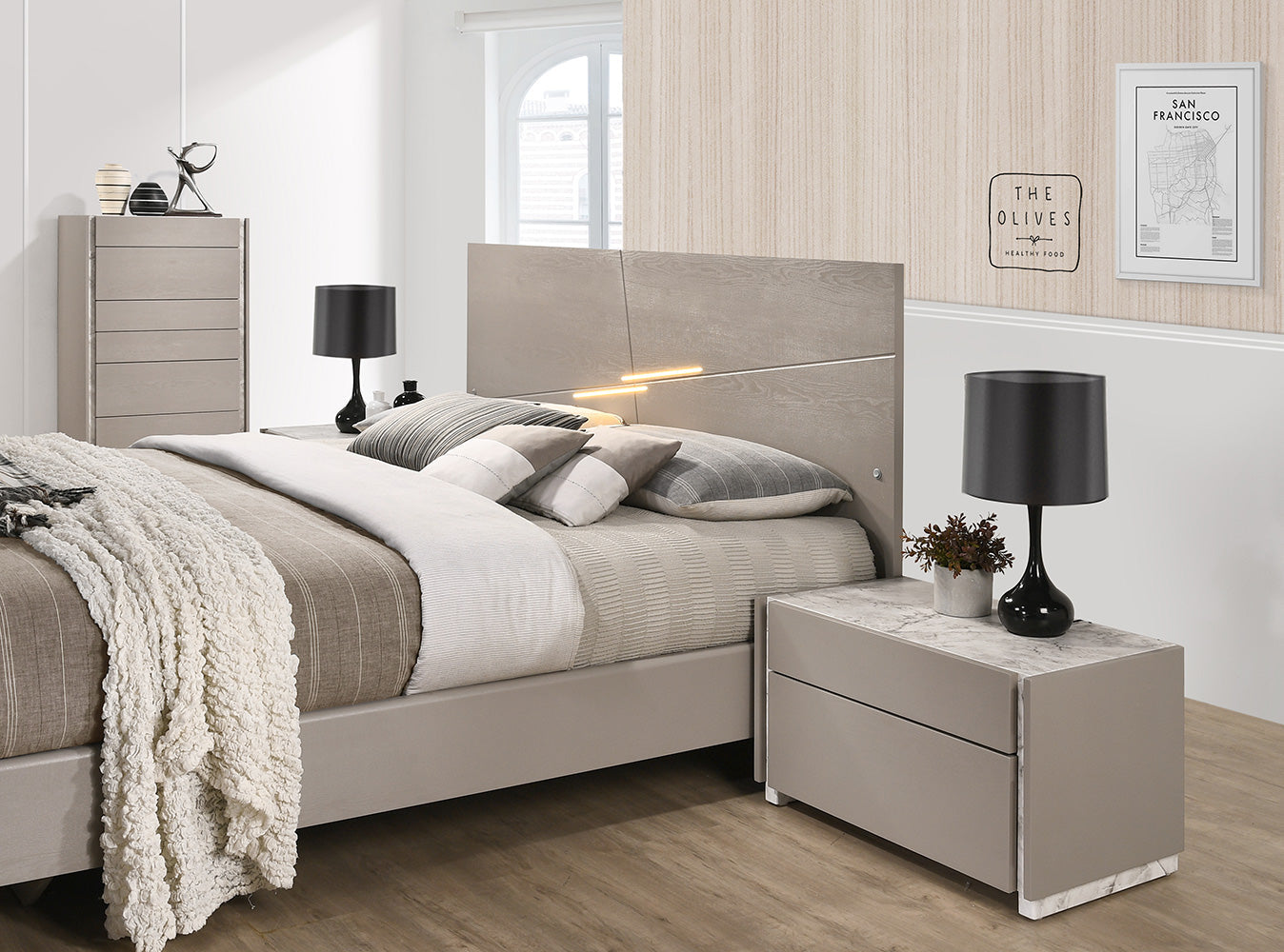 Pearl Modern Bed | J&M Furniture - Canal Furniture