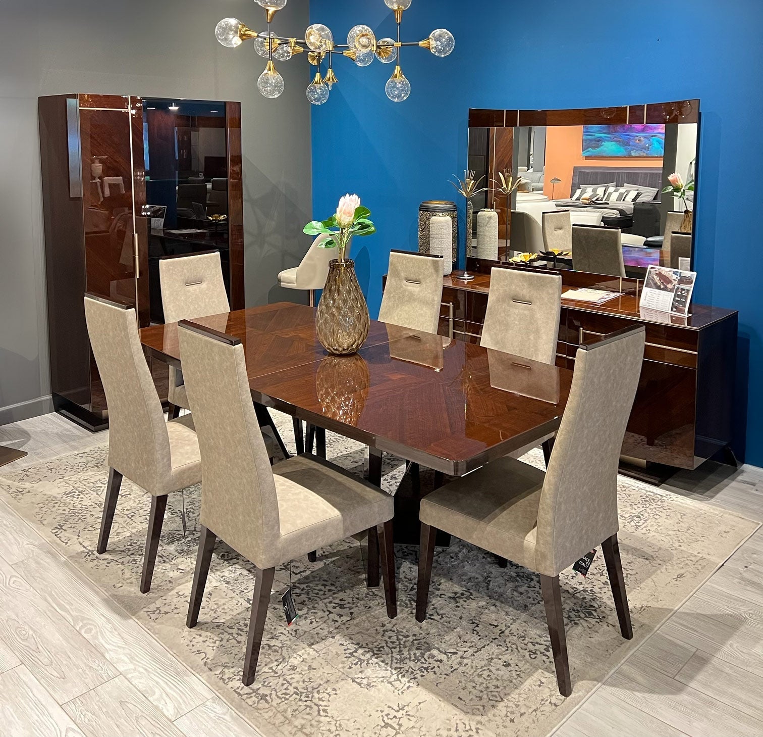 Belvedere Dining Chairs (Pair) in Taupe | Alf Italia - Canal Furniture