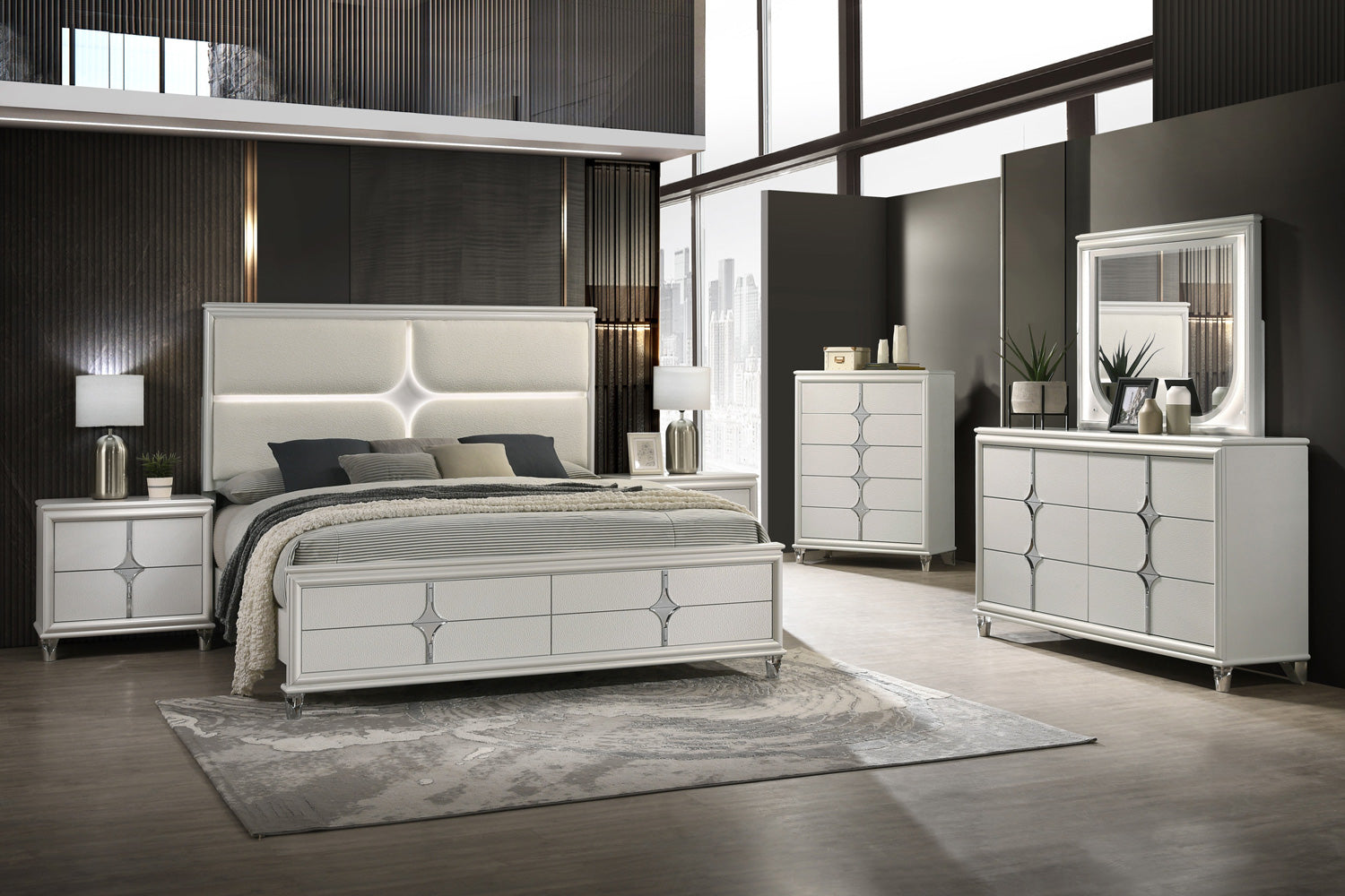 Bucharest Modern Bed | J&M Furniture - Canal Furniture