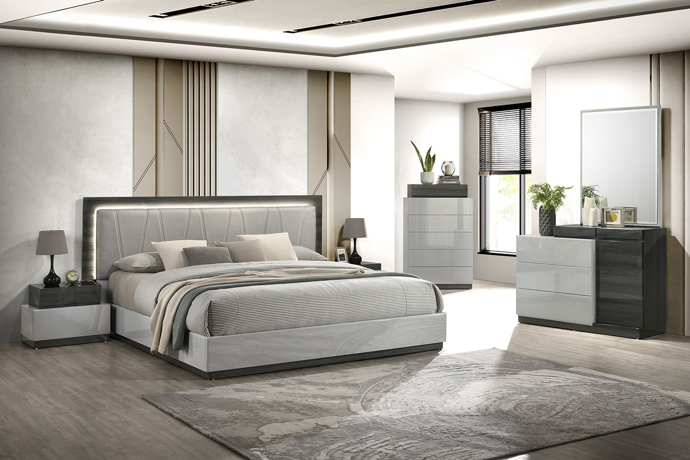 Cube Modern Bed | J&M Furniture - Canal Furniture