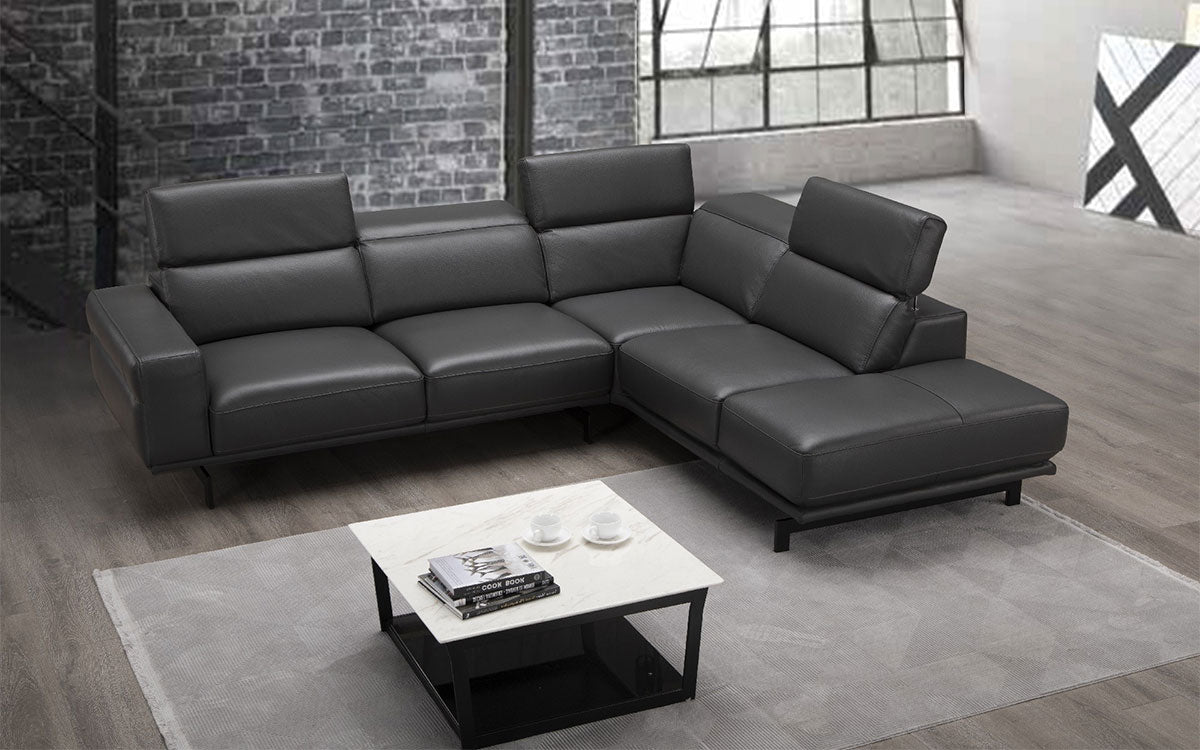 Davenport Modern Sectional in Slate Grey | J&M Furniture - Canal Furniture