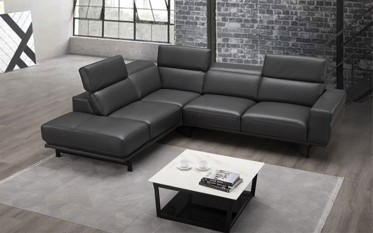 Davenport Modern Sectional in Slate Grey | J&M Furniture - Canal Furniture