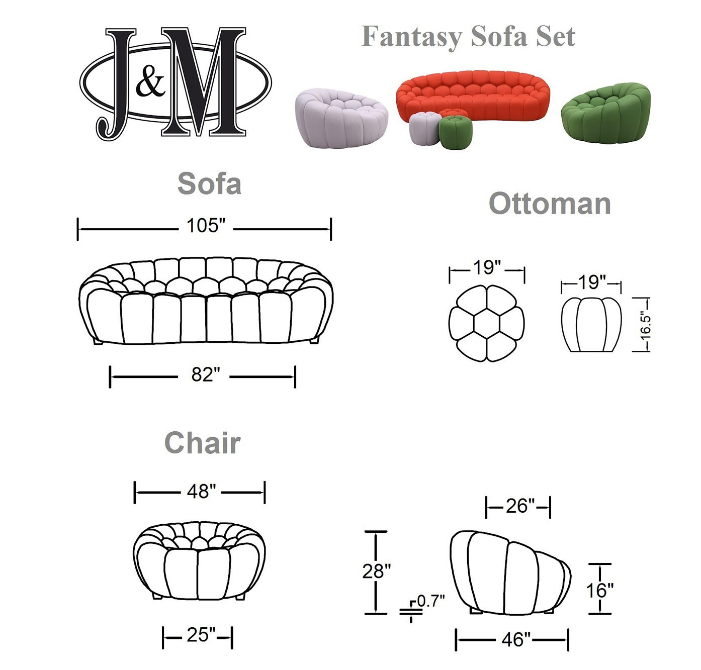 Fantasy Fabric Chair in Red - Canal Furniture