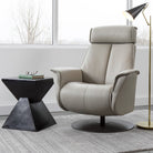 Fjords Chair Bo Modern Recliner in Cement | Fjords