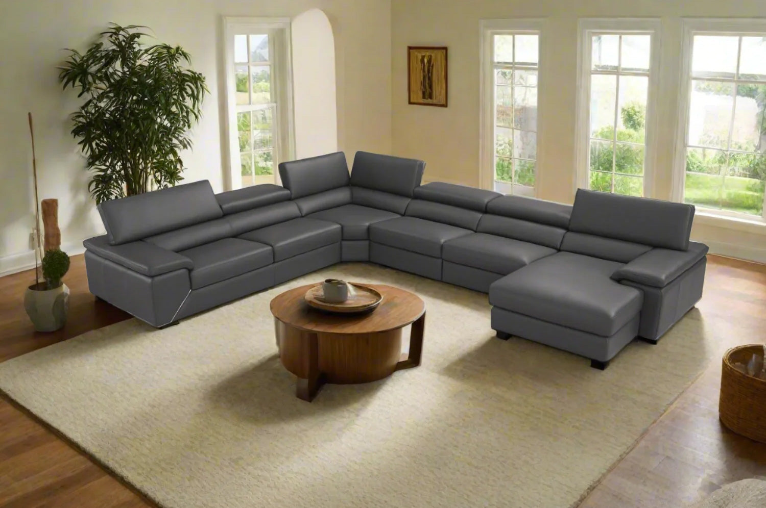 i788 U-Shaped Sectional in Slate Grey | Incanto - Canal Furniture