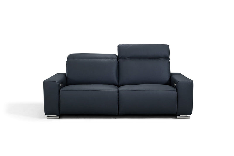 i790 Reclining Leather Loveseat in Blue | Incanto