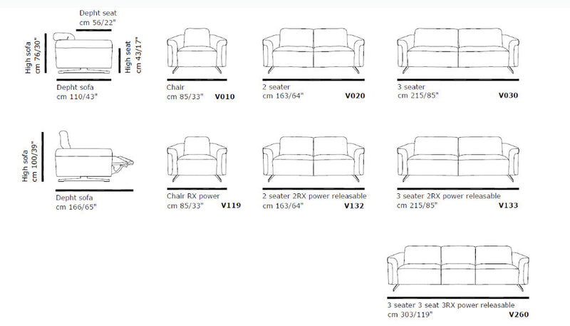 i803 Reclining Leather Sofa | Incanto