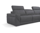 i912 Reclining Leather Sectional in Blue Grey | Incanto