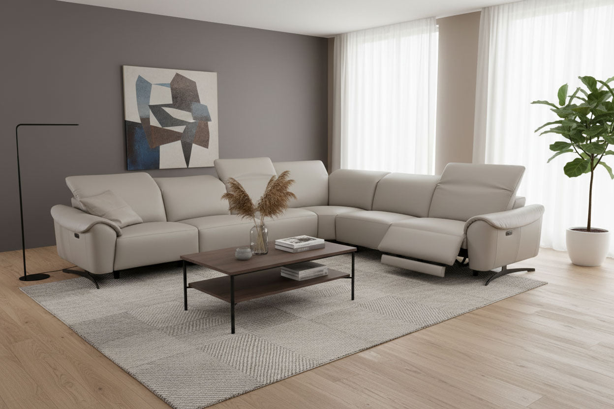 i948 Reclining Sectional Sofa in taupe | Incanto - Canal Furniture