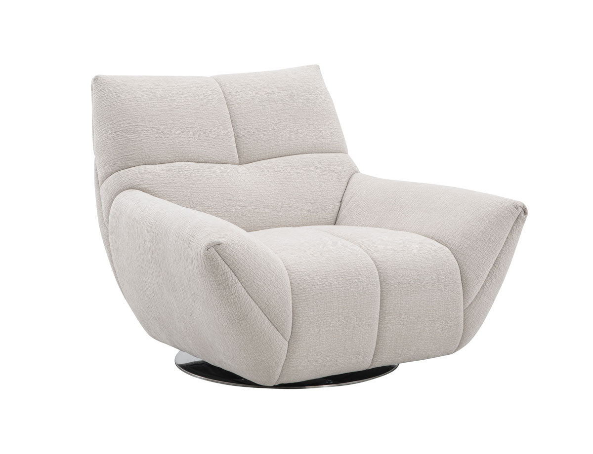 Incanto Italian Attitude Chair Atlas Swivel Chair in Light Grey | J&M Furniture